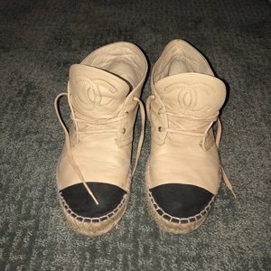 CHANEL hightop espadrilles
